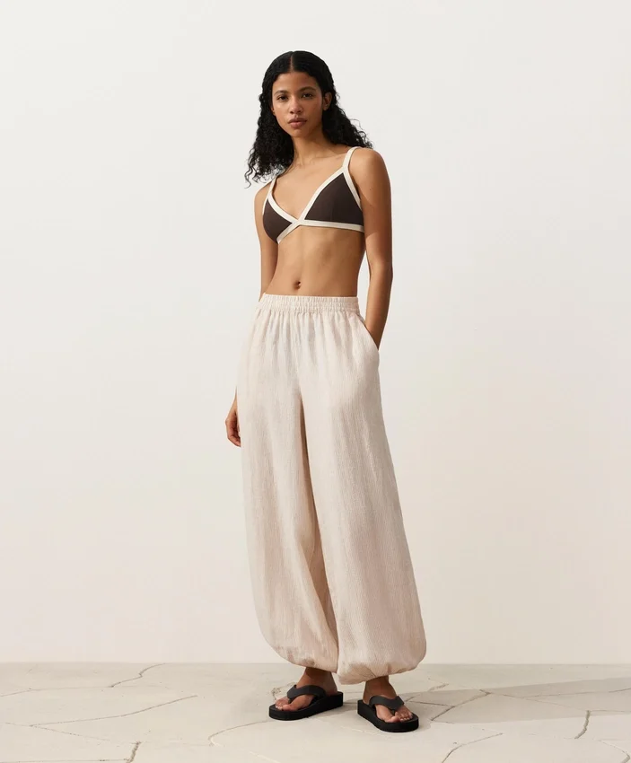 Contrast Trim Triangle Bikini Top Contrast Trim Triangle Bikini Top