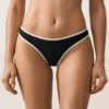 Contrast Trim U-Cut Thong Bikini Briefs Contrast Trim U-Cut Thong Bikini Briefs