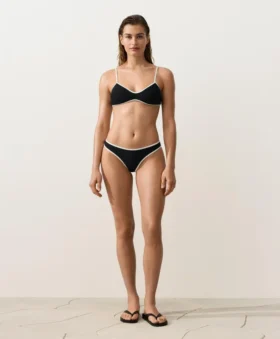 Contrast Trim U-Cut Thong Bikini Briefs Contrast Trim U-Cut Thong Bikini Briefs