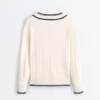 Contrast V-Neck Knit Jumper Contrast V-Neck Knit Jumper
