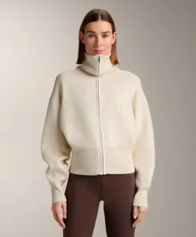 Contrast Zip Knit Jacket