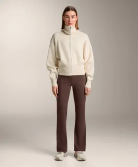Contrast Zip Knit Jacket