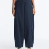 Cotton Blend Balloon Trousers