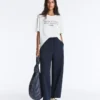 Cotton Blend Balloon Trousers