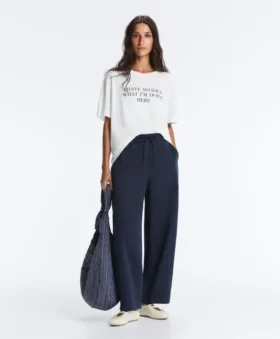 Cotton Blend Balloon Trousers