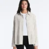 Cotton Blend Check Long Sleeve Shirt