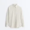 Cotton Blend Check Long Sleeve Shirt
