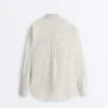Cotton Blend Check Long Sleeve Shirt