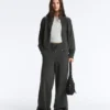 Cotton Blend Fleece High Neck Jacket