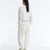 Round Neck Fleece Cotton Blend Marl Sweatshirt Round Neck Fleece Cotton Blend Marl Sweatshirt