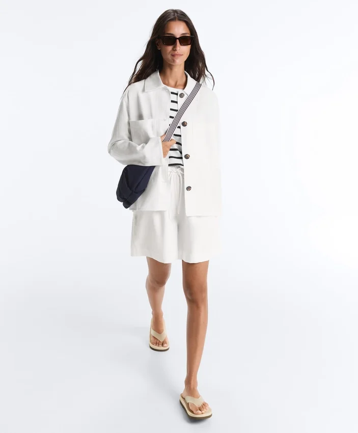 Cotton Blend Pocket Jacket Cotton Blend Pocket Jacket