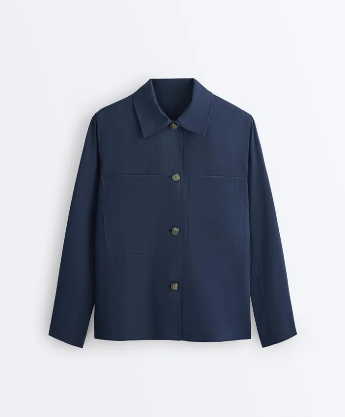 Cotton Blend Pocket Jacket Cotton Blend Pocket Jacket