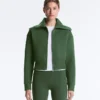 Cotton Blend Raised Neck Jacket Cotton Blend Raised Neck Jacket