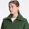 Cotton Blend Raised Neck Jacket Cotton Blend Raised Neck Jacket