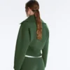 Cotton Blend Raised Neck Jacket Cotton Blend Raised Neck Jacket