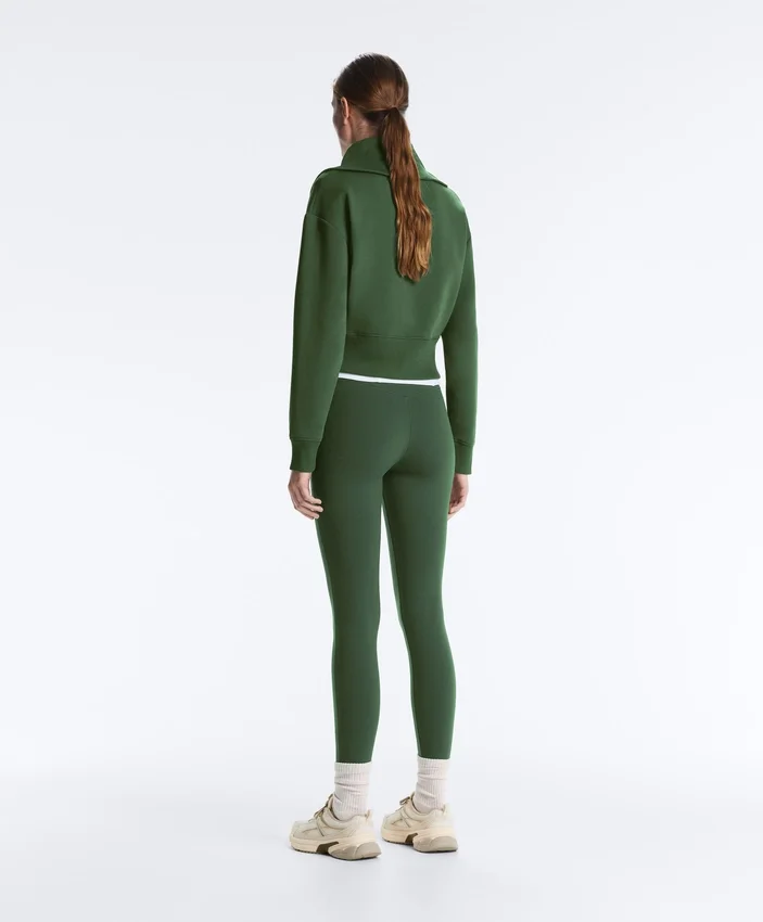 Cotton Blend Raised Neck Jacket Cotton Blend Raised Neck Jacket