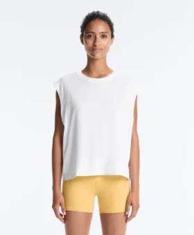 Cotton Blend Sleeveless T-Shirt Cotton Blend Sleeveless T-Shirt