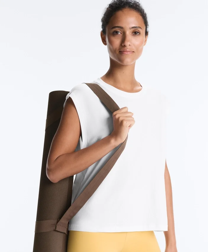 Cotton Blend Sleeveless T-Shirt Cotton Blend Sleeveless T-Shirt