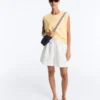 Cotton Blend Sleeveless T-Shirt Cotton Blend Sleeveless T-Shirt