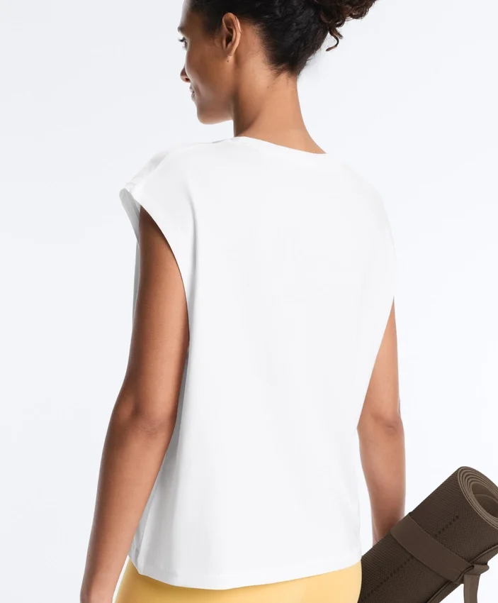 Cotton Blend Sleeveless T-Shirt Cotton Blend Sleeveless T-Shirt