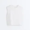 Cotton Blend Sleeveless T-Shirt Cotton Blend Sleeveless T-Shirt