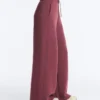 Cotton Blend Straight-Leg Trousers
