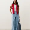 Cotton Blend Striped Straight-Leg Trousers Cotton Blend Striped Straight-Leg Trousers