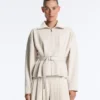 Cotton Piqué Belted Jacket Cotton Piqué Belted Jacket