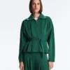 Cotton Piqué Belted Jacket