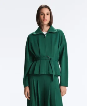 Cotton Piqué Belted Jacket Cotton Piqué Belted Jacket