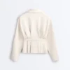 Cotton Piqué Belted Jacket Cotton Piqué Belted Jacket