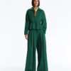 Cotton Piqué Belted Jacket