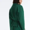 Cotton Piqué Belted Jacket