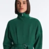 Cotton Piqué Belted Jacket