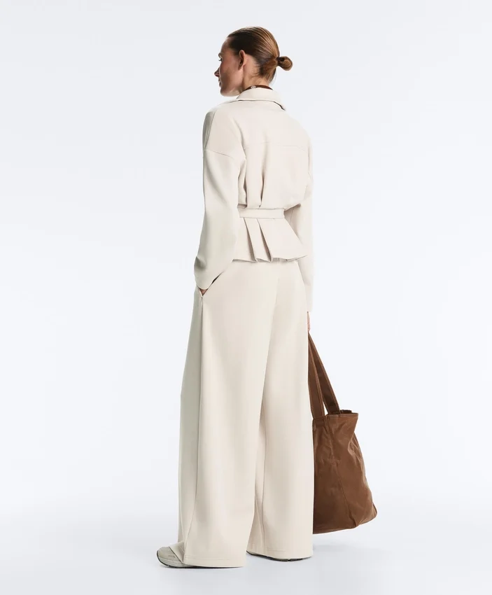 Cotton Piqué Belted Jacket Cotton Piqué Belted Jacket