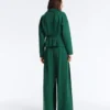 Cotton Piqué Belted Jacket