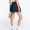 Cotton Piqué Pleated Mini Skirt Cotton Piqué Pleated Mini Skirt