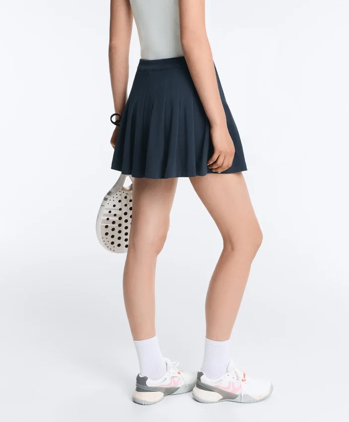 Cotton Piqué Pleated Mini Skirt Cotton Piqué Pleated Mini Skirt