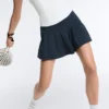 Cotton Piqué Pleated Mini Skirt Cotton Piqué Pleated Mini Skirt