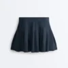 Cotton Piqué Pleated Mini Skirt Cotton Piqué Pleated Mini Skirt