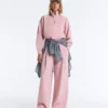 Cotton Piqué Pleated Straight-Leg Trousers Cotton Piqué Pleated Straight-Leg Trousers