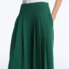 Cotton Wide-Leg Pique Trousers with Pleats Cotton Wide-Leg Pique Trousers with Pleats