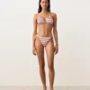 Crochet Stripe Triangle Bikini Top