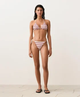 Crochet Stripe Triangle Bikini Top Crochet Stripe Triangle Bikini Top