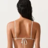 Crochet Stripe Triangle Bikini Top