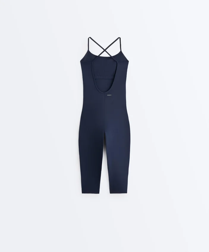 Crossover Back Comfortlux Capri Jumpsuit Crossover Back Comfortlux Capri Jumpsuit