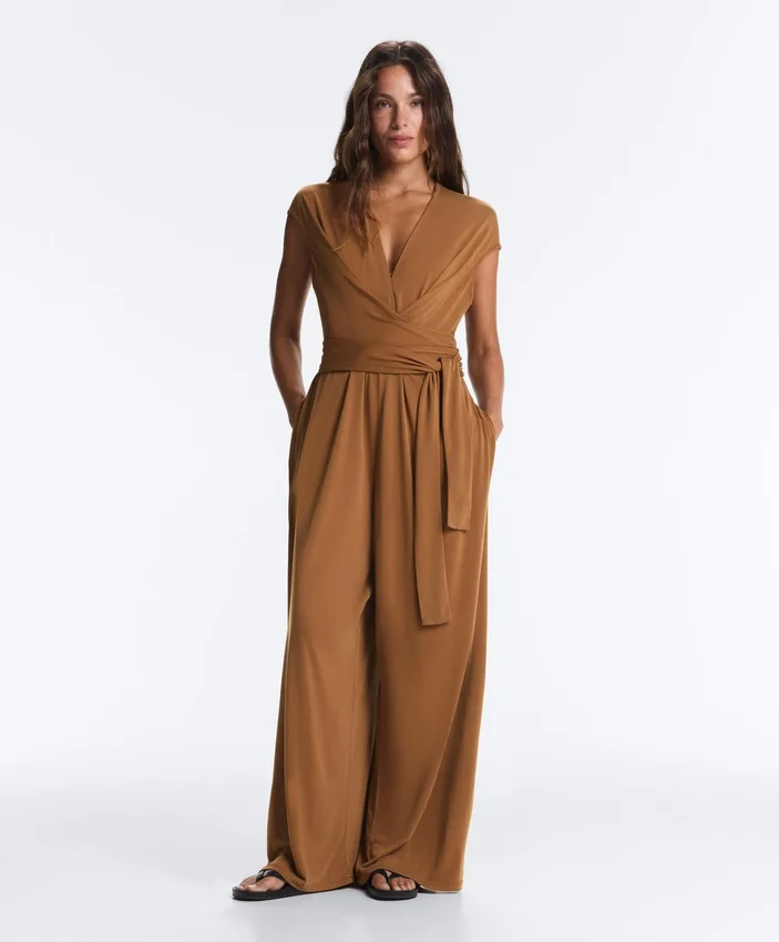 Crossover Modal Blend Long Jumpsuit Crossover Modal Blend Long Jumpsuit