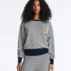 Diagonal Stripe Knit Jumper