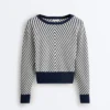 Diagonal Stripe Knit Jumper