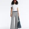 Diagonal Stripe Wide-Leg Knit Trousers Diagonal Stripe Wide-Leg Knit Trousers